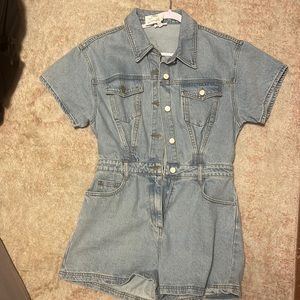 denim romper (lelis collection)